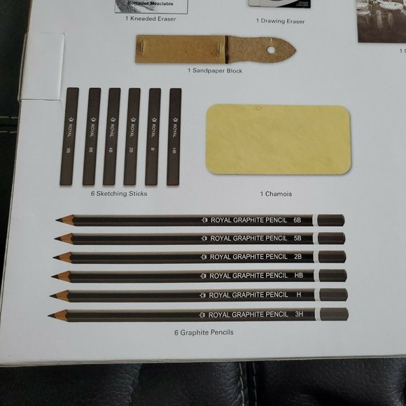 Royal Art Instructor Sketching Set **NEW** Full Set w Instructional Book - Picture 6 of 8